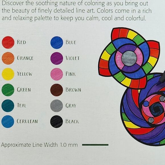 Lot of 2-Crayola Adult Coloring 12Ct Fine Line Markers and 24Ct. Colored Pencils - Picture 5 of 10